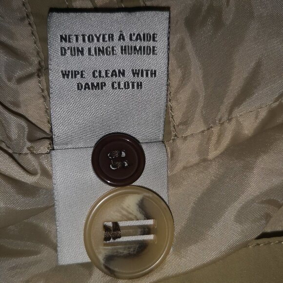 Le Chateau Men's Size Medium Tan w/ Dark Brown Casual Full Zip Jacket - Picture 6 of 7